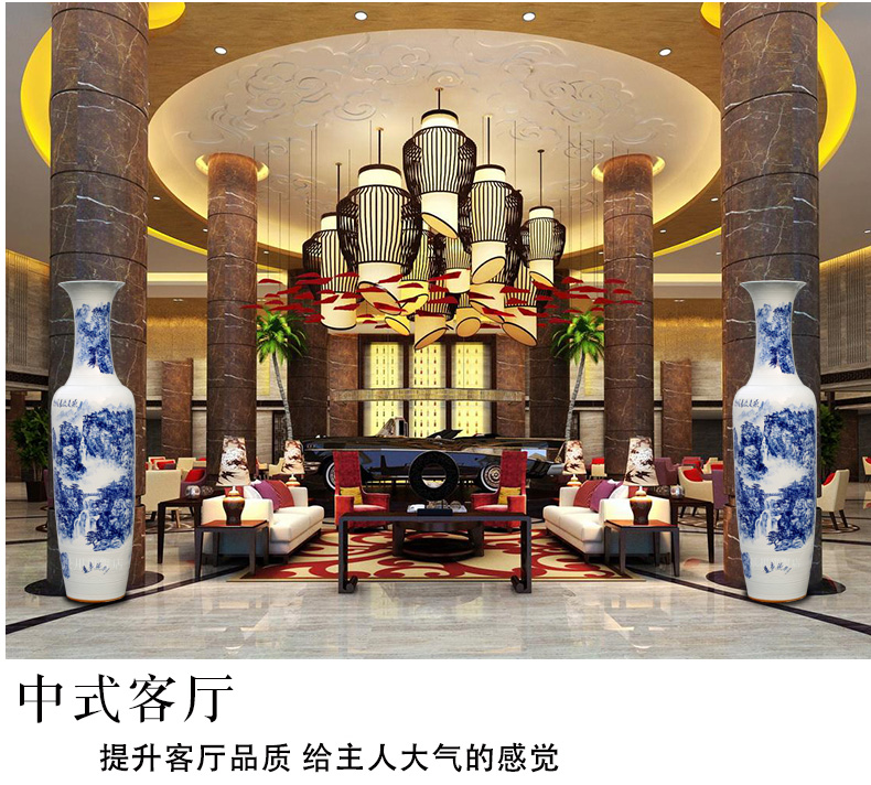 Jingdezhen porcelain has a long history in the hand - made ceramics from the sitting room of large vase hotel furnishing articles shop decoration