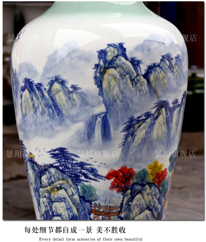 Jingdezhen ceramic hand picked home sitting room hotel modern flower arrangement of large vase act the role ofing is tasted furnishing articles