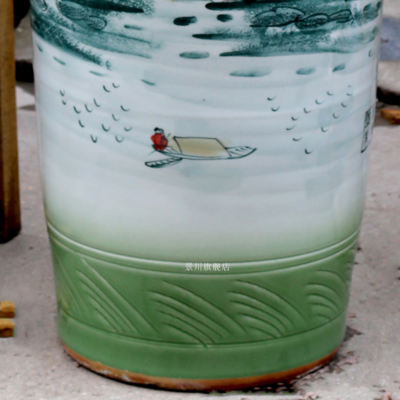 Jingdezhen ceramics hand - made color bright future of large vase sitting room hotel modern furnishing articles ornaments