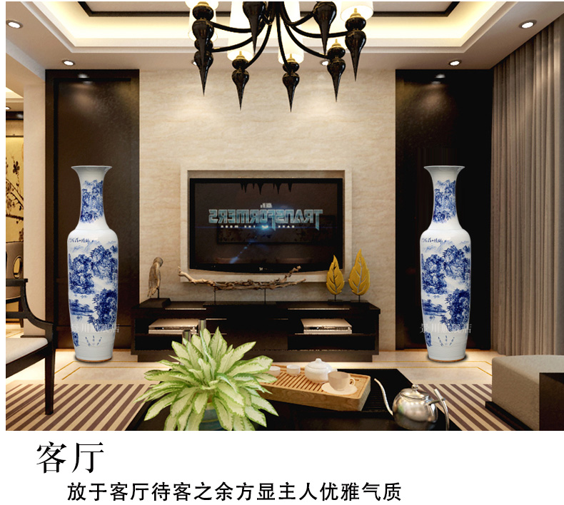 Jingdezhen porcelain has a long history in the hand - made ceramics from the sitting room of large vase hotel furnishing articles shop decoration