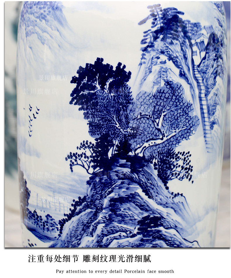 Jingdezhen ceramics hand - made splendid sunvo sitting room of large home decoration of blue and white porcelain vase furnishing articles