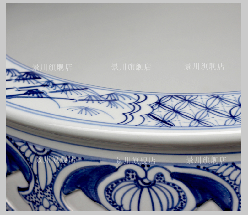 Jingdezhen blue and white porcelain hand carved dragon ceramic large aquarium tortoise GangPen sitting room courtyard floor furnishing articles