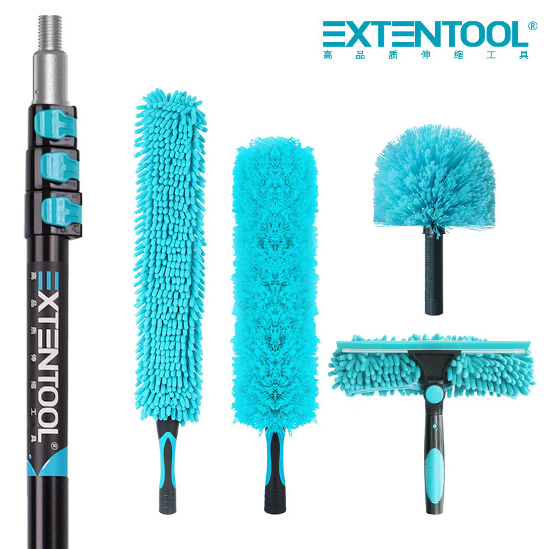 Aluminum Alloy Telescopic Rod Feather Duster Combination Set Series Ceiling Cleaning and Dust Removal Tools