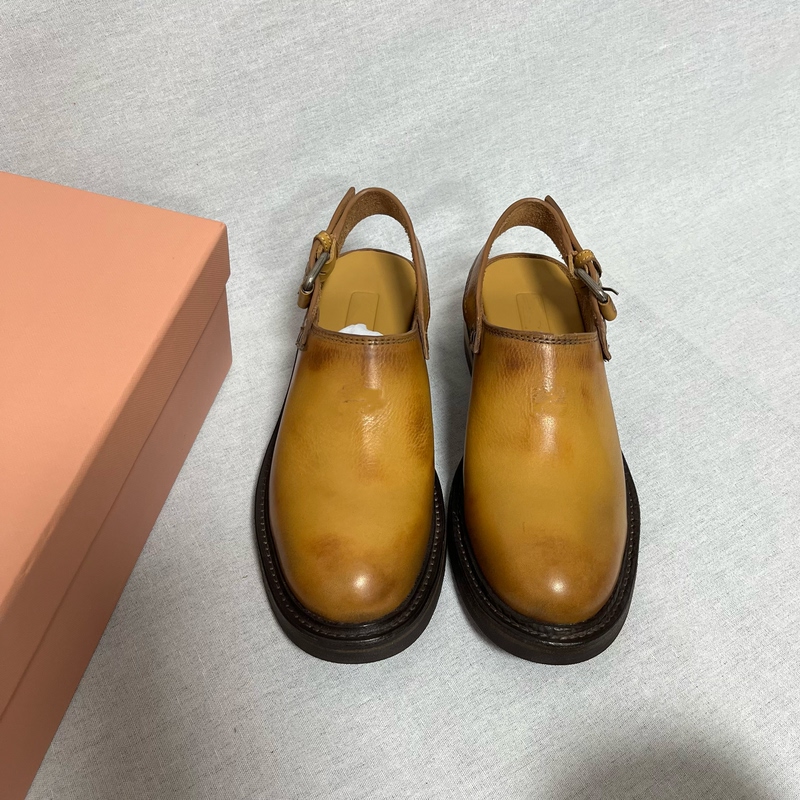 2026 Autumn New Genuine Leather Women's Shoes Fashionable Versatile Derby Shoes New Style Mules Backless Slippers
