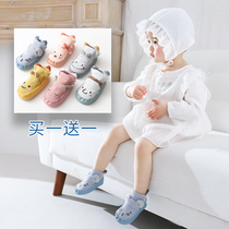 2021 Spring and Autumn New Baby toddler shoes socks non-slip indoor thick soled cold non-slip baby floor socks early education shoes
