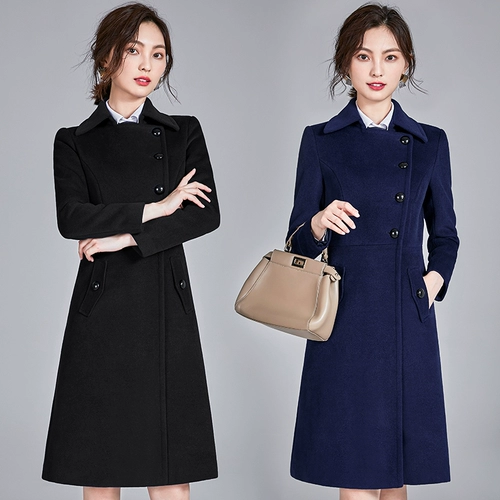 Длинная униформа, стеганое зимнее шерстяное пальто, средней длины, увеличенная толщина