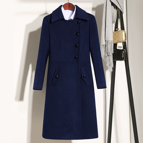 Длинная униформа, стеганое зимнее шерстяное пальто, средней длины, увеличенная толщина