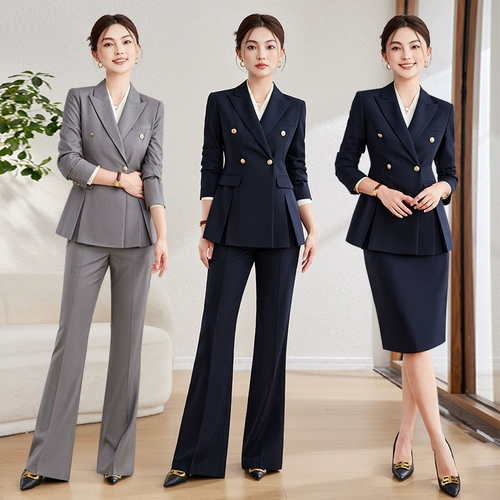 Классический костюм, комплект, демисезонная куртка для работы, изысканный стиль