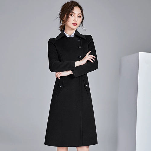 Длинная униформа, стеганое зимнее шерстяное пальто, средней длины, увеличенная толщина