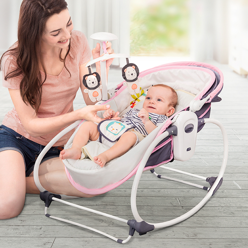 rocking chair with baby cradle