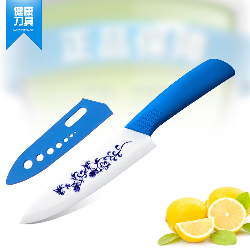 Li Porcelain 6 inch roasted flower ceramic fruit knife to send knife set exquisite ceramic knife sharp and not rust ceramic set knife