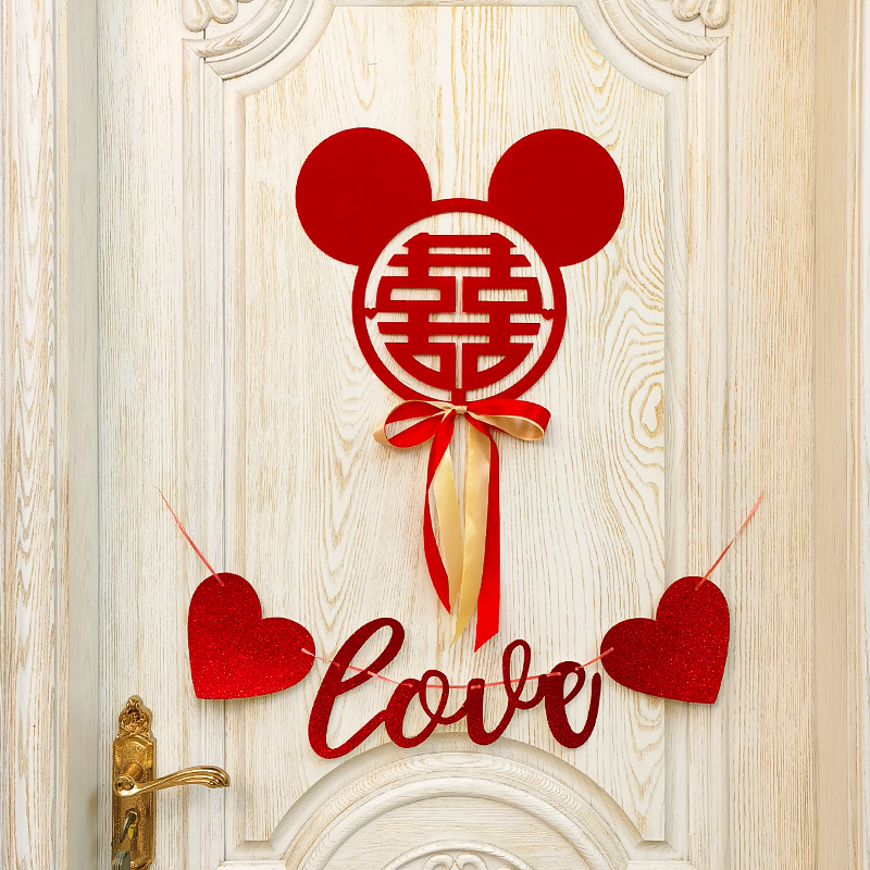 Hi word paste wedding room decoration new room decoration creative romantic set women's bedroom room wedding gift supplies