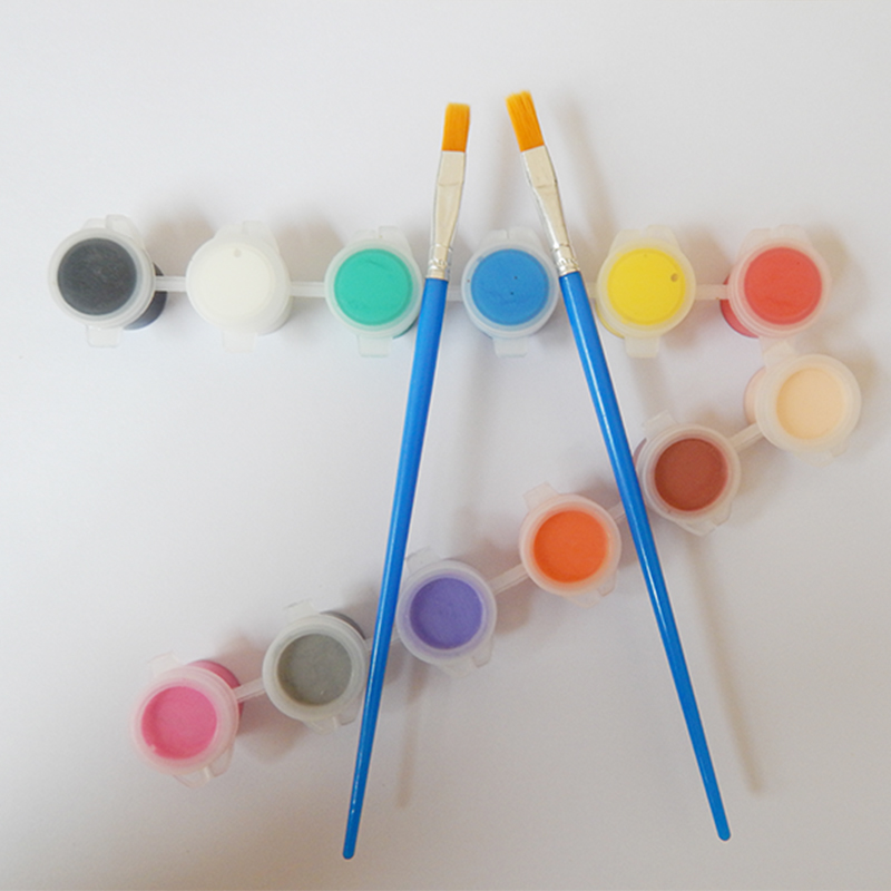 DIY Graffiti Paint Six-Even Body Propylene Paint Kindergarten Fine Art Hand-painted Paint to send a brush pen