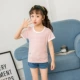 [Lycra cotton] nhà sản xuất quần áo trẻ em mùa hè 2020 sản phẩm mới làm mới áo sơ mi sọc trẻ em áo thun tay ngắn kéo dài hàng đầu - Áo thun