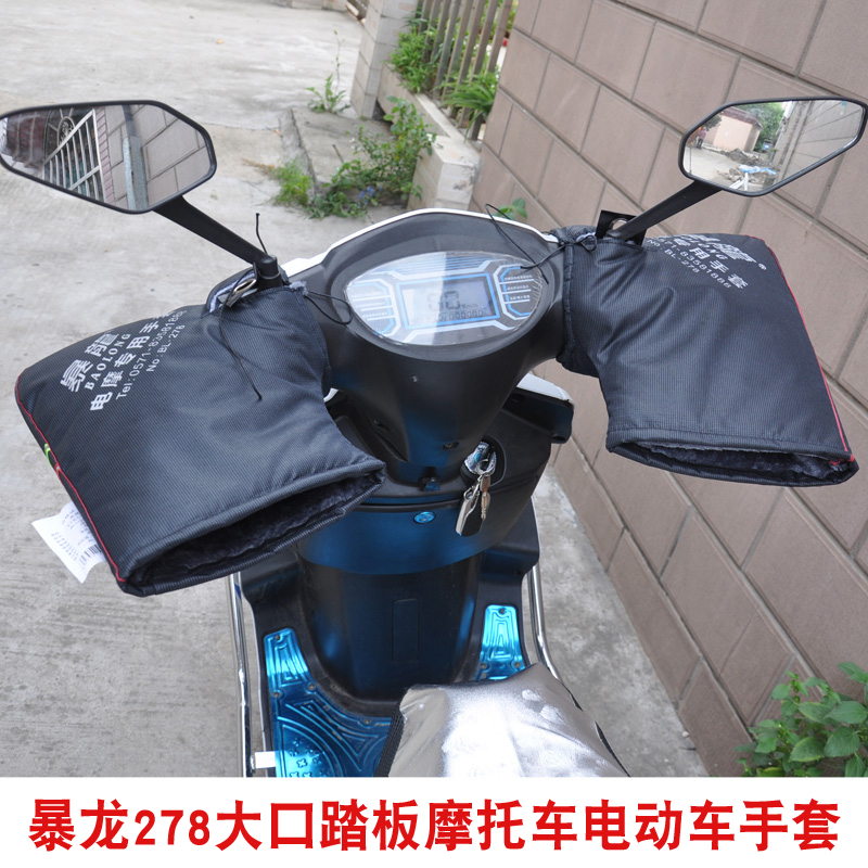 Tyrannosaurus motorcycle scooter gloves Electric car handlebar cover warm windproof cold electric car gloves