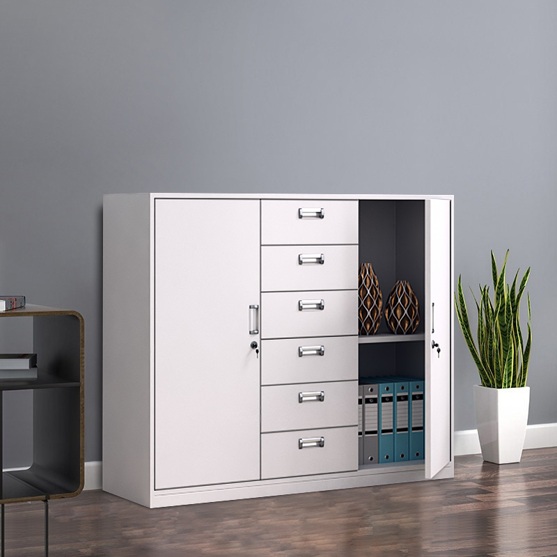 FILING CABINET WIDE SIXTH FORM LOWER SECTION CABINET WITH LOCK MULTI-DRAWER FILE CABINET SHORT CABINET OFFICE INFORMATION CABINET TIN CABINET