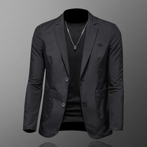 European mens casual suit simple solid color slim suit 2021 spring dress trend casual fashion jacket