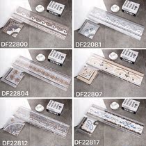 Foshan Factory Crystalized Stone Waveguide Wire 220x800mm Tile Passenger Restaurant Water Knife Parquet Wave Line Aisle Line