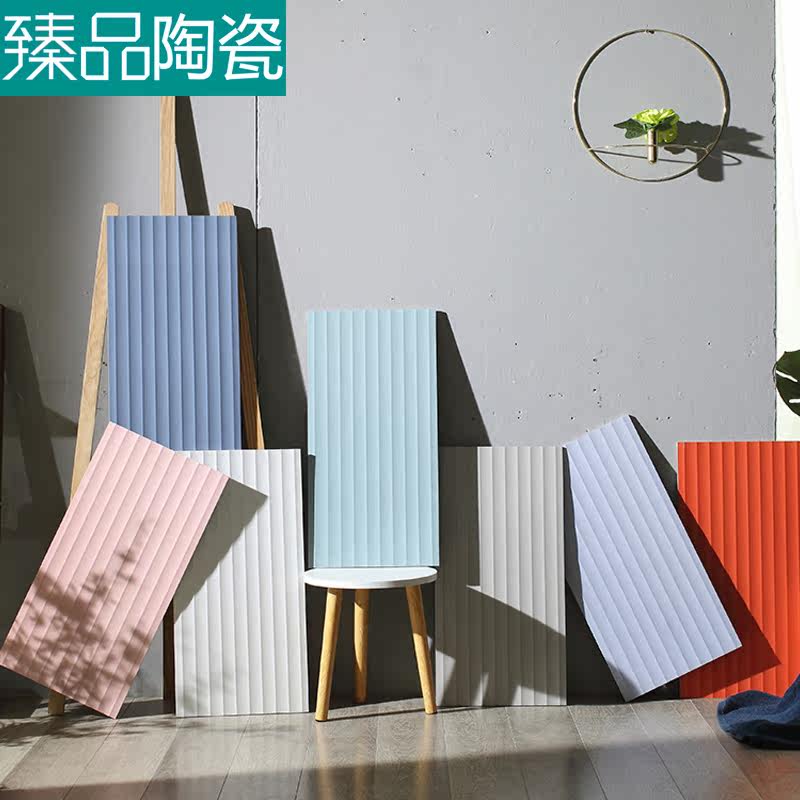 Wavy Macaron Rugged Face Wall Brick Color Mesh Red Tile 300x600 Kitchen Makeup Room Non-slip Floor Tiles
