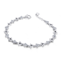 100 Herd PT950 Platinum Group Inlaid Diamond Bracelet Do Nt Make Hollowed-out Small Skirt Bracelet Women Real Drill