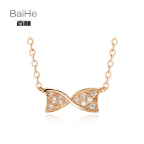 18k gold butterfly necklace group diamond pendant diamond necklace female collarbal chain