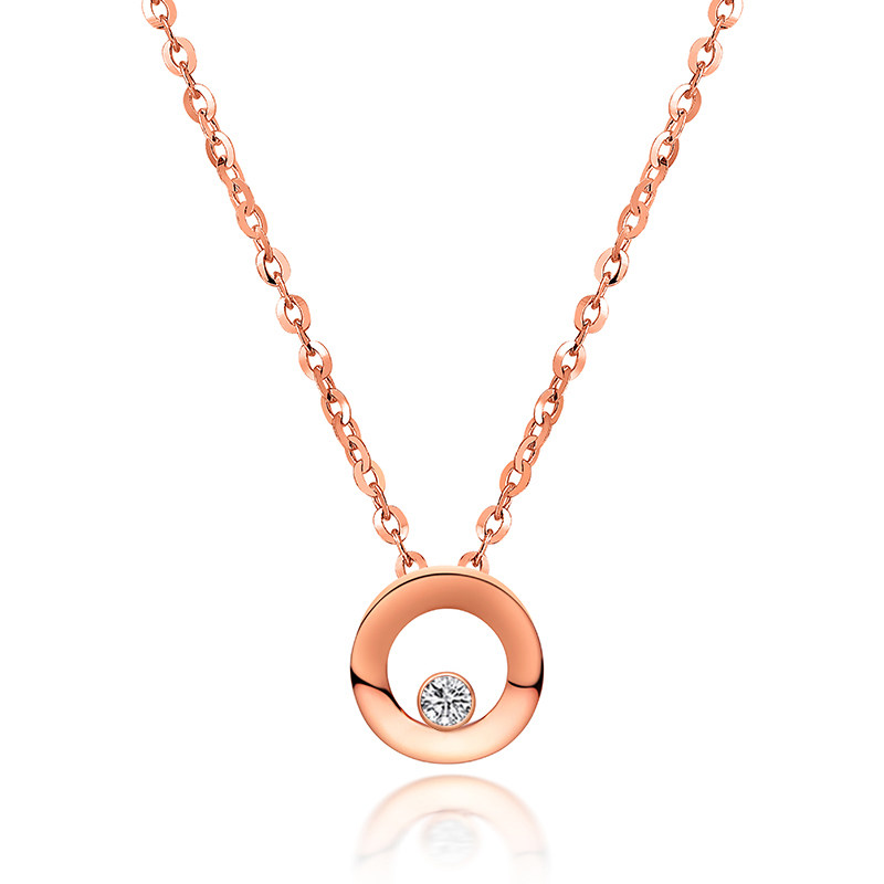 18K gold diamond necklace women pendant neck accessories minimalist personality fashion colorful gold diamond lock bone chain with certificate