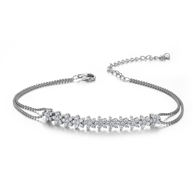 100 h 18k gold plum blossom diamond handmade classic small round everest group inlaid with star diamond wrist woman