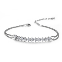 100 Herd 18k Gold Plum Blossom Diamond Bracelet Classic Small Round Everest Group Inlaid Stars Diamond Wrist Woman