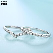 100 Hercules 18K Platinum diamond platoon drill ring color gold courting wedding diamond ring light lavish care and break drill V ring female