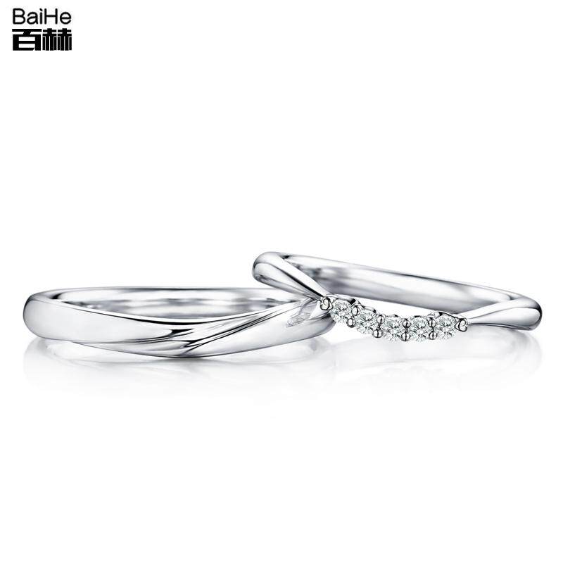 18K gold slim arm Withdrawal Courting Wedding Wedding Diamond Ring Lovers to Ring Diamond Ring Daughter Fine Customizable Platinum