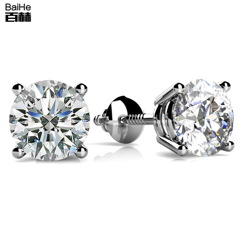 100 Ch 18K Gold Single Drilling Ear Pin Diamond Ear Nail Female Real Drill Minimalist Fashion Diamond Earnail Customizable Platinum