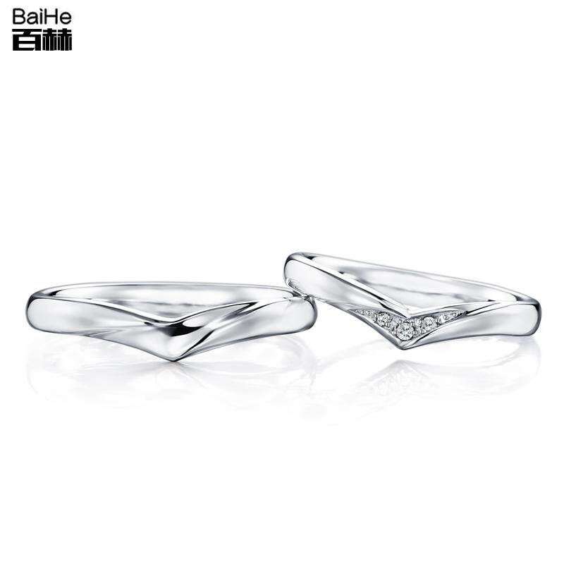 18K gold V - shaped couple diamond ring marriage diamond ring couple custom platinum for ring ring girl