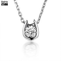 Bach jewelry 18K Platinum gold gold luxury diamond necklace cranks crack chain horseshoe female models