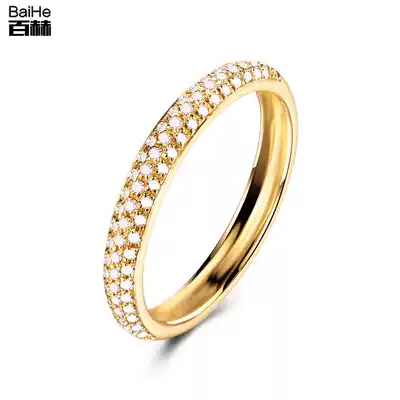 18K white gold diamond stone row ring light luxury female ring gold proposal row drill ring ring guard ring with ring female tail ring