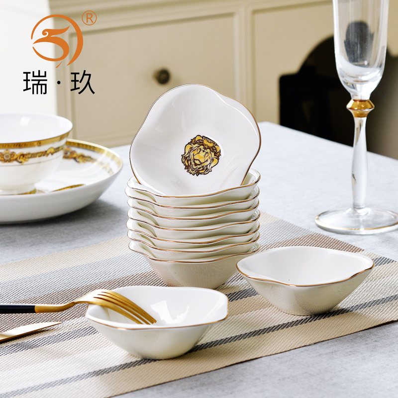 Bone Porcelain Taste Disc 10 Home Dip Discs Vinegar Saucer Saucer Saucer Sauces DEEP SAUCER SAUCER SAUCER SAUCER FOR SMALL SAUCER DISHES WITH SMALL SAUCER DISH
