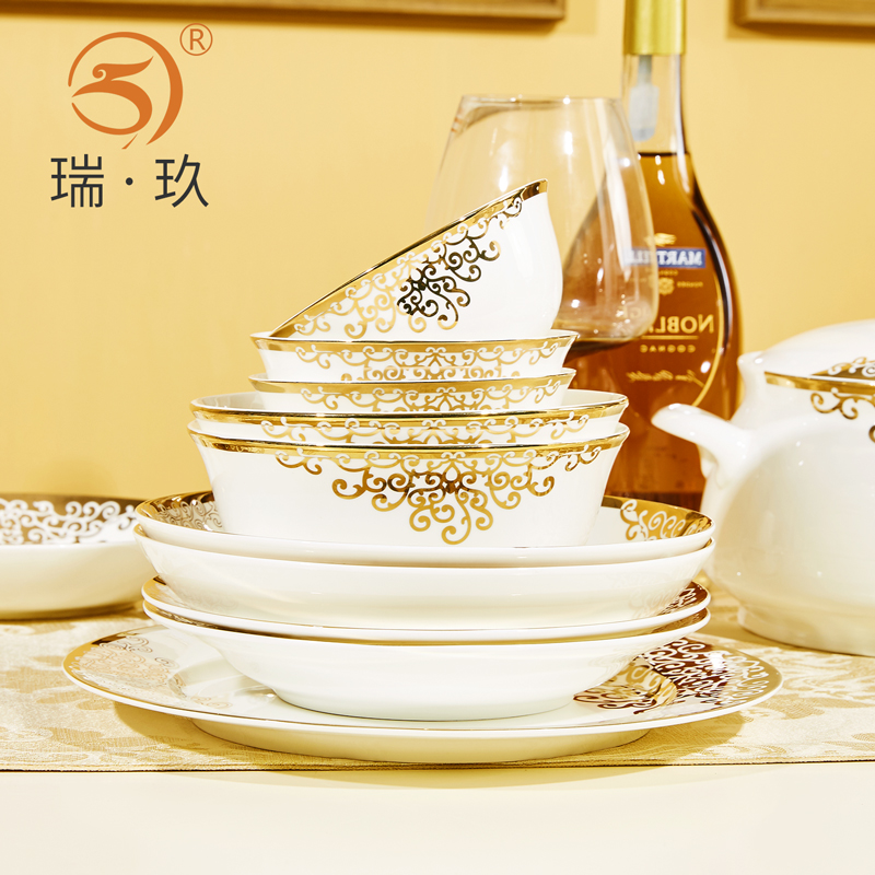 Free collocation with combination of household up phnom penh dinner plate ipads porcelain ceramic 8 inches shallow dish plates can microwave oven