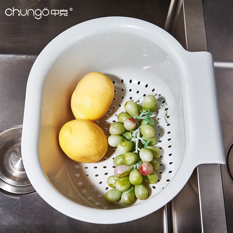 Kitchen sink drain basket Washing basin sink rack Washing dishes amoy leftovers drip antibacterial leaky basin basket tableware plastic