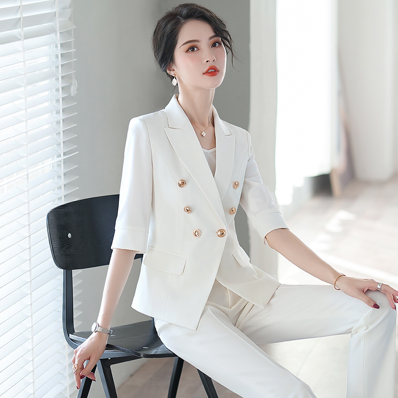 White Suit Set for Women, Summer 2026 New Style, Professional and Elegant, Goddess Style, High-End Feel, Petite Suit Jacket