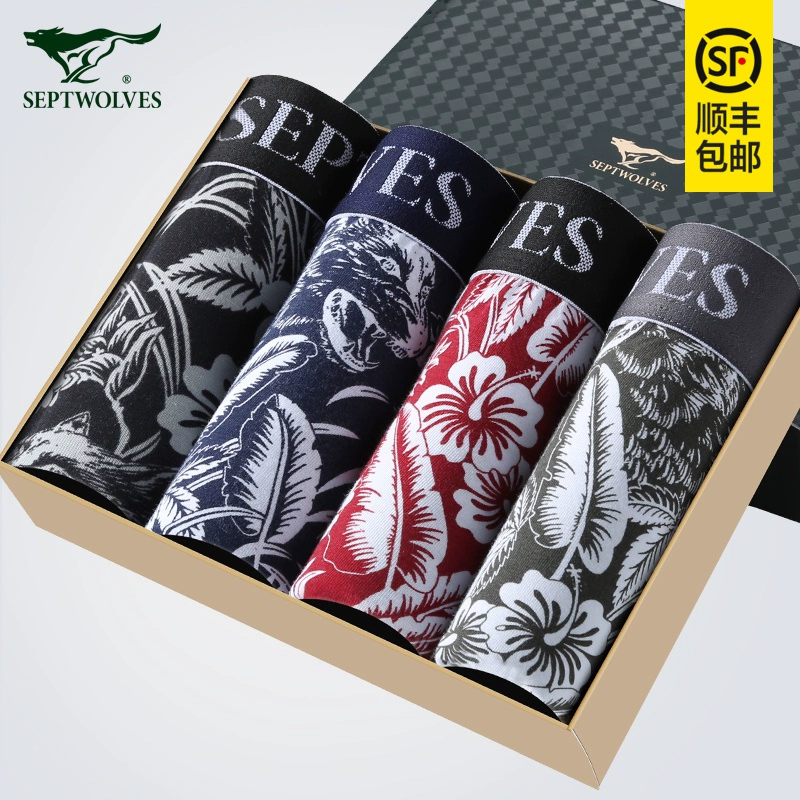 Septwolves bảy con sói đồ lót nam quần boxer quần cotton boxer sexy đồ lót nam trẻ - Giống cái quần lót nữ