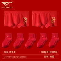 Фортуна -Пантирующие носки Комбинация B (2 полосы нижнего белья+5 пары красных носков)