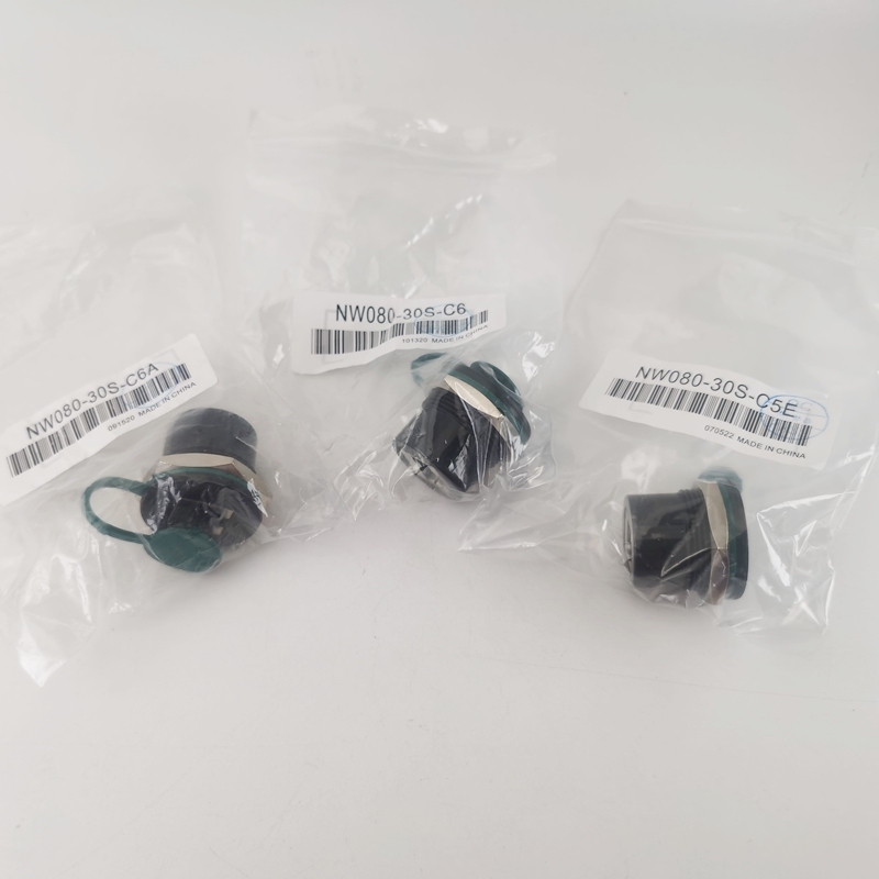 Misumi Panel Network Cable Adapter Nw080-30S-C5E Ethernet Straight-Through Rj45 Straight-Through Lan Connector
