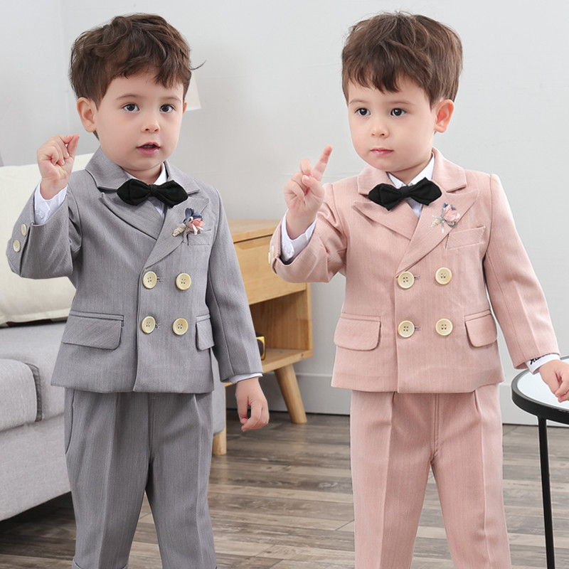 Baby year old small suit 2 autumn winter new 3 boys dress set 4 one year old baby toddler 5 Korean version of the suit foreign atmosphere