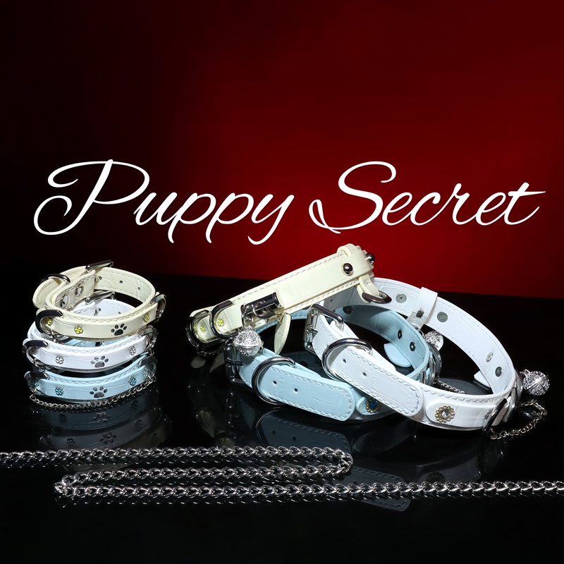 Puppy Secret Macaron with Rhinestone Bell Collar Choker Heart Neckband Bracelet Anklet Couple Necklace Puppy Secret Macaron with Rhinestone Bell Collar Choker Heart Neckband Bracelet Anklet Couple Necklace