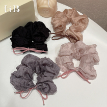 Minimalist temperament S. Korean family folds butterfly knot large intestine hair ring female tied hair Summer zamtail head rope hair rope