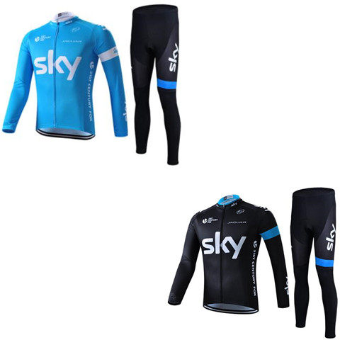 sky team version summer cycling suit long-sleeved cycling suit trousers cooling mountain bike equipment