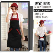 Apron custom logo printing kitchen restaurant cafe waiter halter neck apron male and female chef full body apron