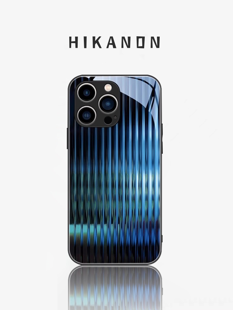 South Korea HIKANON TIDAL polished rod glass iPhone15 lukewarm wind 14Promax creative 15Pro trendy-Taobao