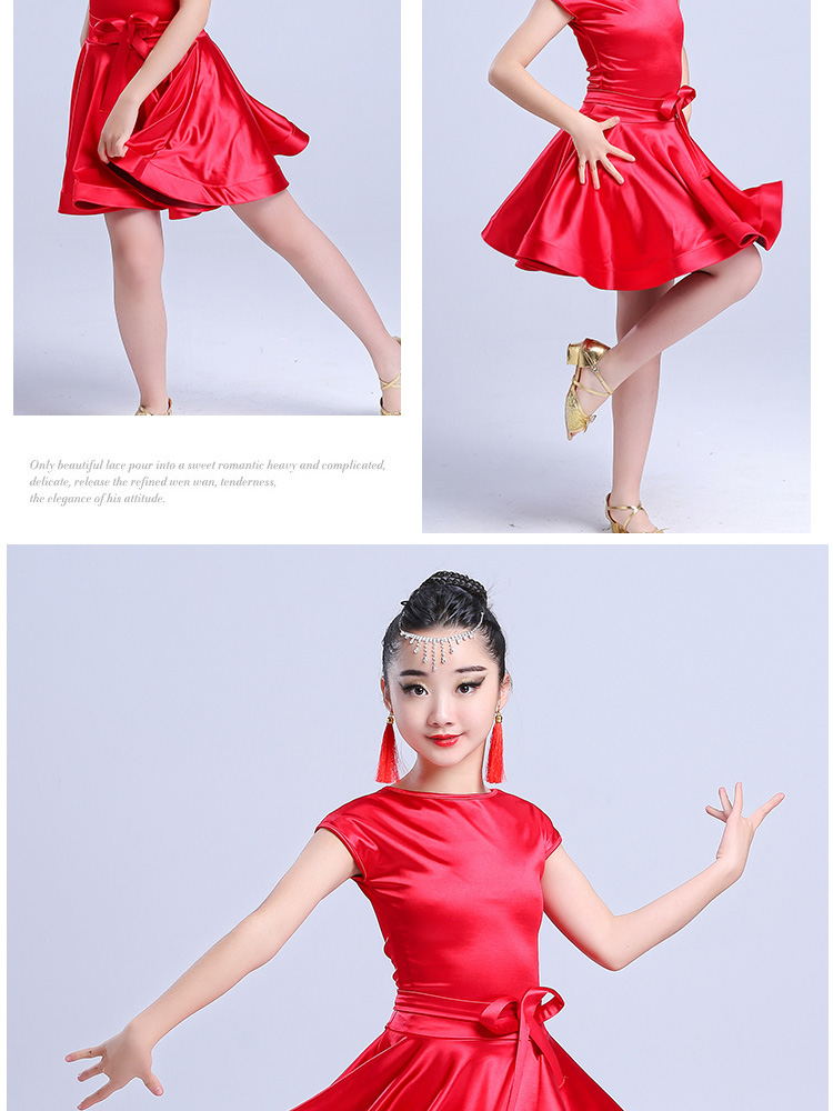Trẻ em khiêu vũ Latin trang phục cô gái chấm điểm quần áo cạnh tranh quy định trang phục tiêu chuẩn trang phục cô gái thực hành quần áo mô hình mùa thu và mùa đông thời trang trẻ em