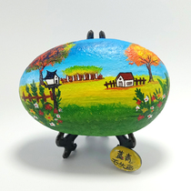 Painted Stone Painting Finished decoration People object painting Live-action Cartoon Painting Avatar Custom Manga Pure Hand-painted Landscape Finished Product
