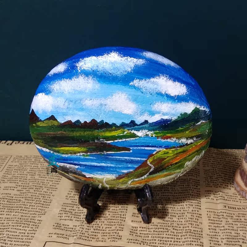 School Badge Company LOGO Custom Hand-painted Cobblestone Group Creative Diy Festival Gift Stones finished products